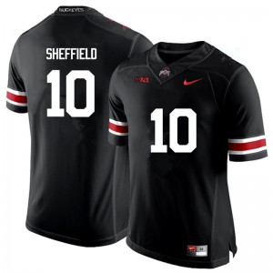 #10 Kendall Sheffield Ohio State Men High School Jerseys Black