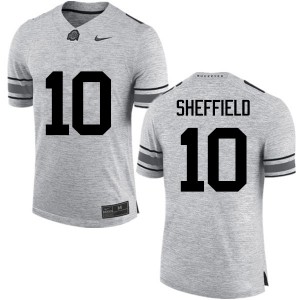 #10 Kendall Sheffield Ohio State Men University Jerseys Gray