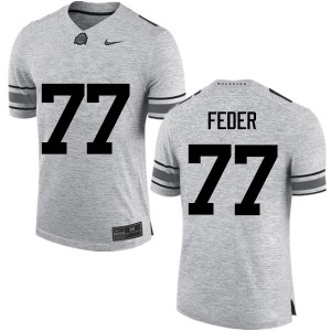 #77 Kevin Feder OSU Buckeyes Men Official Jersey Gray