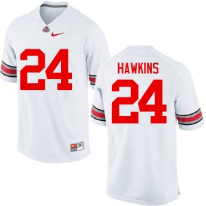 #24 Kierre Hawkins Ohio State Buckeyes Men Football Jersey White