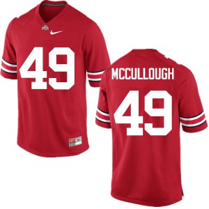 #49 Liam McCullough Ohio State Men Stitch Jerseys Red