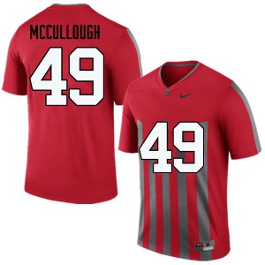 #49 Liam McCullough Ohio State Buckeyes Men Official Jerseys Throwback