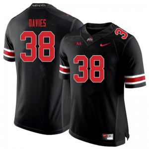#38 Marvin Davies Ohio State Men College Jersey Blackout