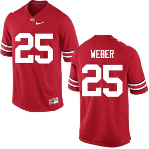 #25 Mike Weber OSU Buckeyes Men NCAA Jerseys Red