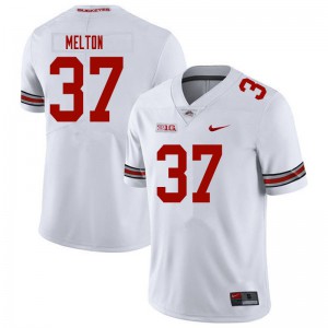 #37 Mitchell Melton Ohio State Men Stitched Jersey White