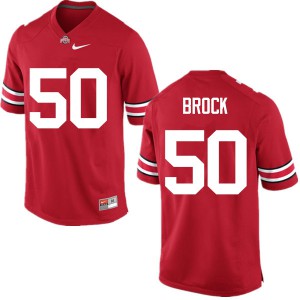 #50 Nathan Brock Ohio State Men High School Jerseys Red