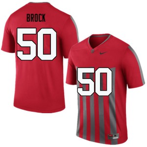 #50 Nathan Brock Ohio State Buckeyes Men Football Jersey Throwback