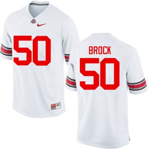 #50 Nathan Brock OSU Buckeyes Men Stitched Jerseys White