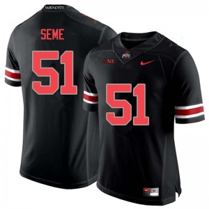 #51 Nick Seme Ohio State Men Player Jerseys Blackout