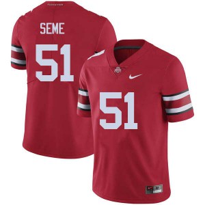 #51 Nick Seme OSU Men Football Jerseys Red