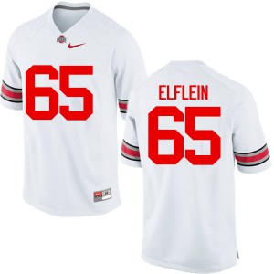 #65 Pat Elflein OSU Men Stitch Jerseys White