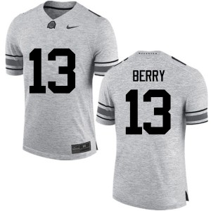 #13 Rashod Berry OSU Buckeyes Men NCAA Jersey Gray