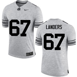 #67 Robert Landers Ohio State Men University Jerseys Gray
