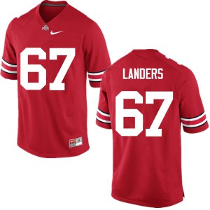 #67 Robert Landers Ohio State Men Embroidery Jersey Red