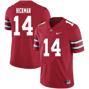 #14 Ronnie Hickman Ohio State Buckeyes Men Stitch Jerseys Red