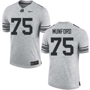 #75 Thayer Munford Ohio State Men College Jerseys Gray