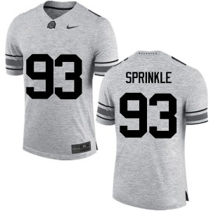 #93 Tracy Sprinkle OSU Buckeyes Men Football Jersey Gray