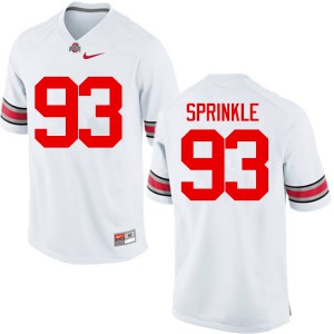 #93 Tracy Sprinkle Ohio State Buckeyes Men Stitch Jerseys White