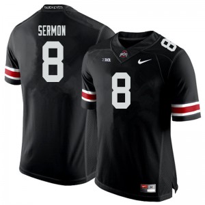 #8 Trey Sermon OSU Men Football Jerseys Black