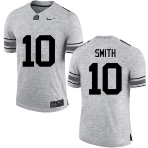 #10 Troy Smith OSU Men NCAA Jerseys Gray