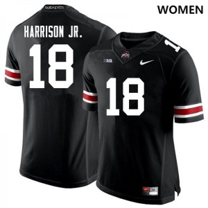 #18 Marvin Harrison Jr. Ohio State Buckeyes Football Women Jersey Black