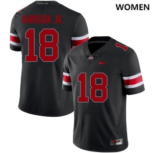 #18 Marvin Harrison Jr. Ohio State Buckeyes Limited Football Women Jersey Blackout