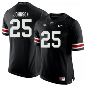 #25 Xavier Johnson OSU Buckeyes Men Official Jerseys Black
