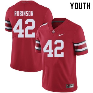 #42 Bradley Robinson Ohio State Buckeyes Youth NCAA Jersey Red