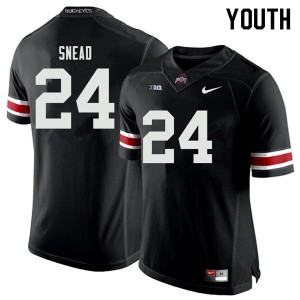 #24 Brian Snead OSU Buckeyes Youth Stitched Jerseys Black