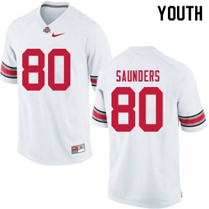 #80 C.J. Saunders OSU Youth High School Jersey White