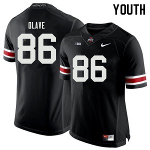 #86 Chris Olave OSU Buckeyes Youth Stitch Jersey Black
