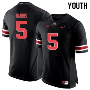 #5 Jaylen Harris OSU Buckeyes Youth Stitch Jerseys Black Out