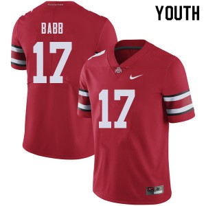 #17 Kamryn Babb Ohio State Youth Embroidery Jerseys Red