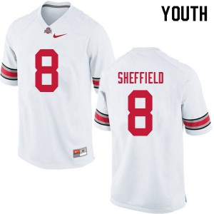 #8 Kendall Sheffield Ohio State Buckeyes Youth Football Jerseys White