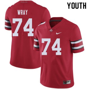 #74 Max Wray Ohio State Buckeyes Youth Stitched Jersey Red