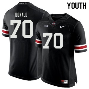 #70 Noah Donald Ohio State Buckeyes Youth Official Jerseys Black