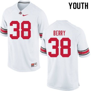 #38 Rashod Berry OSU Buckeyes Youth University Jersey White