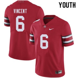 #6 Taron Vincent OSU Buckeyes Youth Football Jersey Red