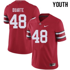 #48 Tate Duarte OSU Buckeyes Youth Football Jersey Red