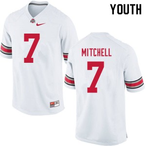 #7 Teradja Mitchell OSU Buckeyes Youth Stitch Jerseys White