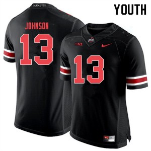#13 Tyreke Johnson OSU Buckeyes Youth Stitch Jersey Black Out