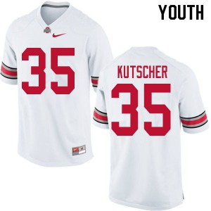 #35 Austin Kutscher OSU Youth NCAA Jerseys White