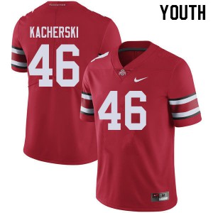 #46 Cade Kacherski Ohio State Youth NCAA Jerseys Red