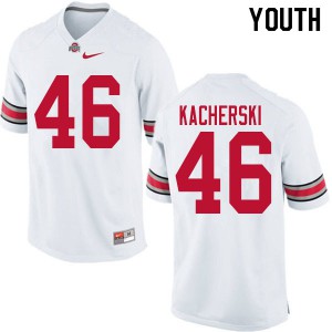 #46 Cade Kacherski Ohio State Buckeyes Youth Football Jerseys White