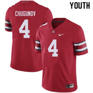 #4 Chris Chugunov OSU Buckeyes Youth Player Jersey Red