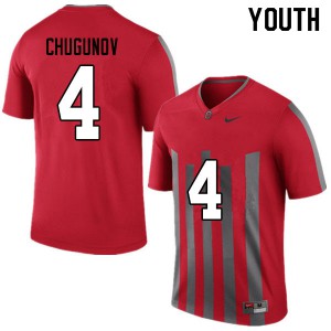 #4 Chris Chugunov OSU Buckeyes Youth Alumni Jersey Throwback