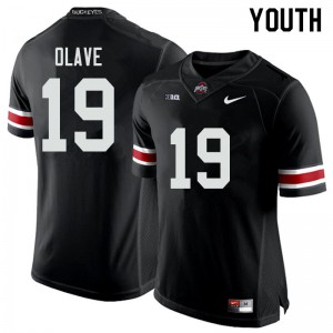 #19 Chris Olave Ohio State Youth Embroidery Jersey Black
