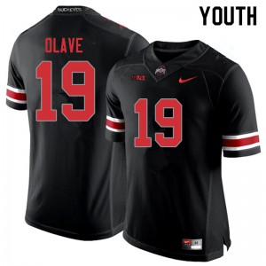 #19 Chris Olave Ohio State Youth Player Jersey Blackout