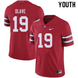#19 Chris Olave Ohio State Buckeyes Youth High School Jersey Red