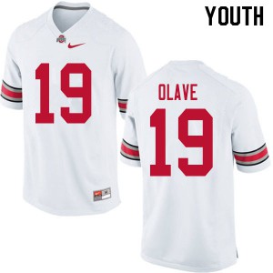 #19 Chris Olave Ohio State Buckeyes Youth Player Jerseys White